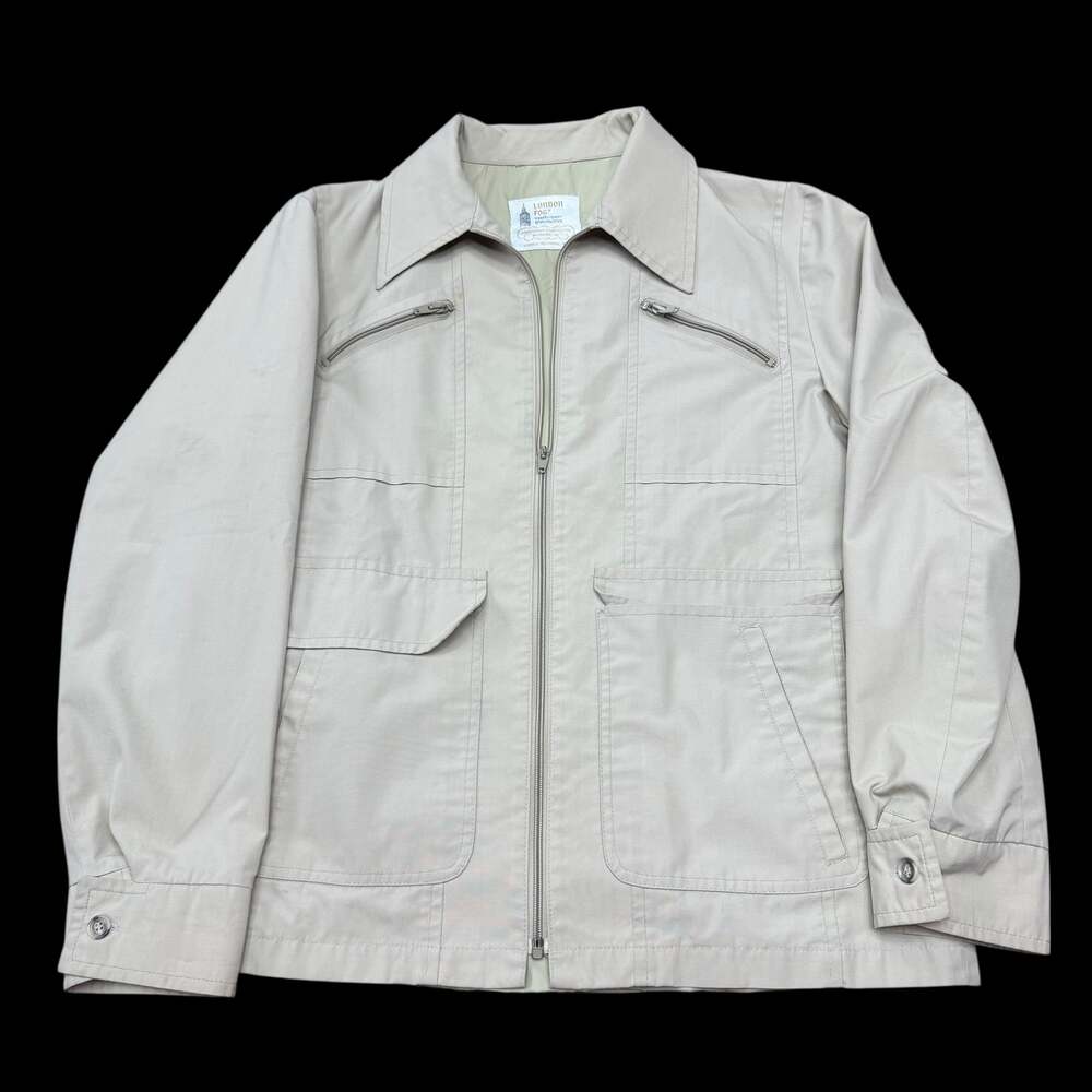 Vintage 70s London Fog Zip-Up Safari Style Windbreaker Jacket